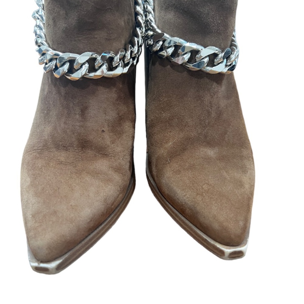 Steve Madden Cedar suede Leather With
Chain Ankle Booties size 6 - Picture 11 of 14